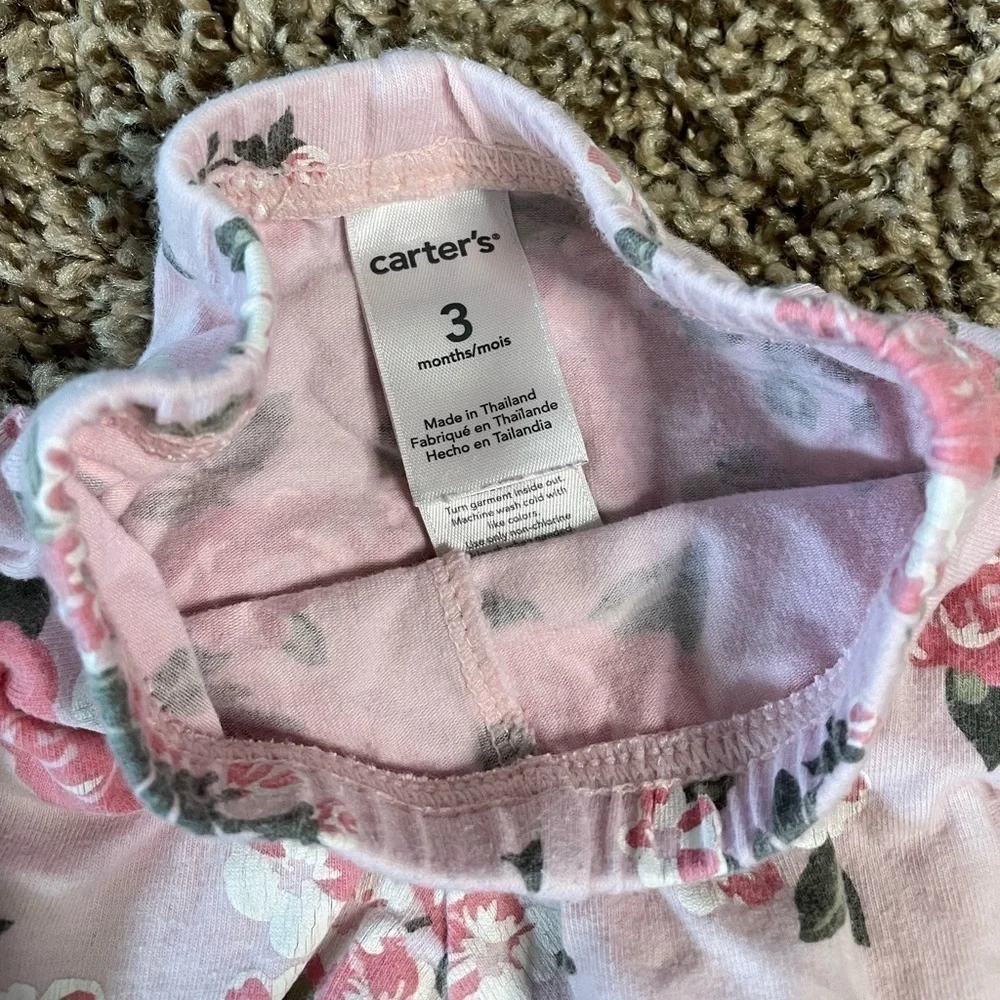 🐶🐶Carters 3 months pink floral pants🐶🐶